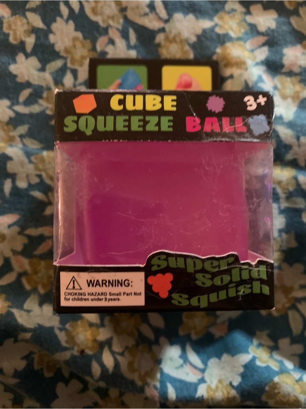 Cube Squeeze Ball – Purple Super Solid Squish